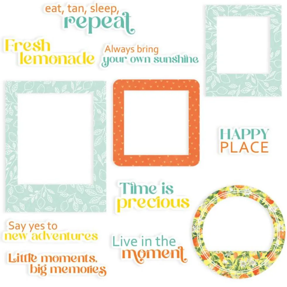 Zestaw elementów Frames and Words - Piątek Trzynastego - Fresh Lemonade 12 szt.