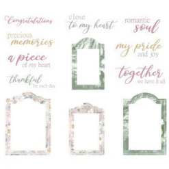 Zestaw elementów Frames and Words - Piątek Trzynastego - Precious 12 szt.