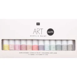 Zestaw farb akrylowych ART Pastel - Rico Design - 12 kolorów x 12 ml