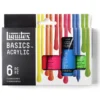Zestaw farb akrylowych Basics Acrylic Fluorescents - Liquitex - 6 kolorów x 22 ml