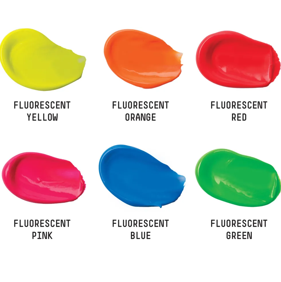 Zestaw farb akrylowych Basics Acrylic Fluorescents - Liquitex - 6 kolorów x 22 ml