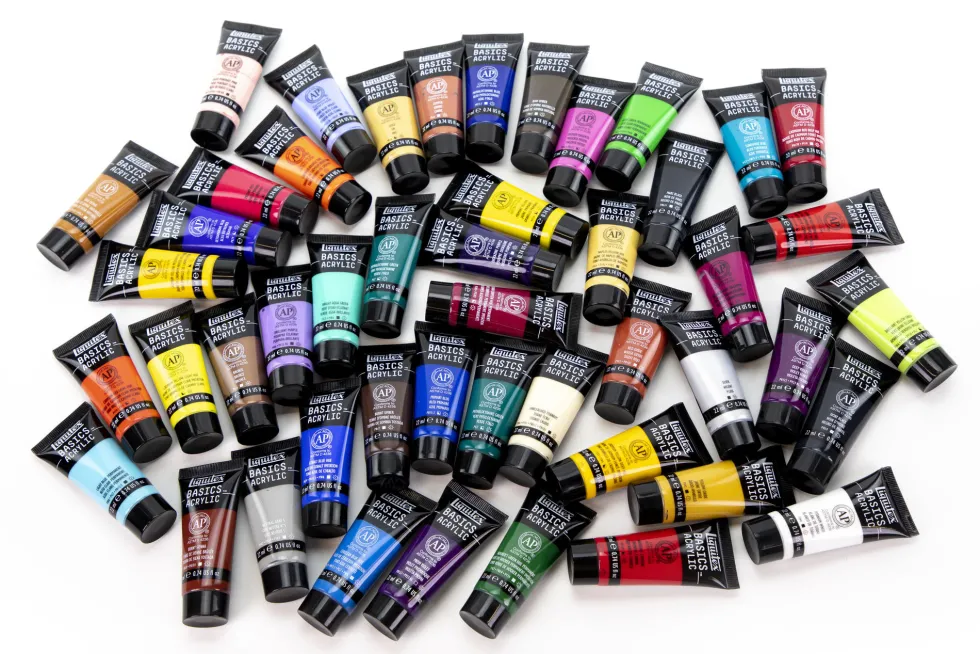Zestaw farb akrylowych Basics Acrylic - Liquitex - 48 kolorów x 22 ml