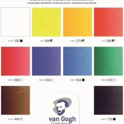Zestaw farb akrylowych Basic z akcesoriami w drewnianym kuferku - Van Gogh