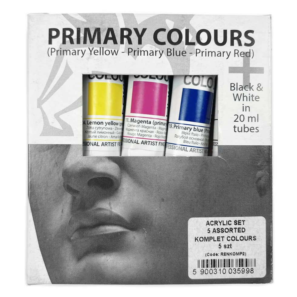 Zestaw farb akrylowych Colours - Renesans - 5 x 20 ml