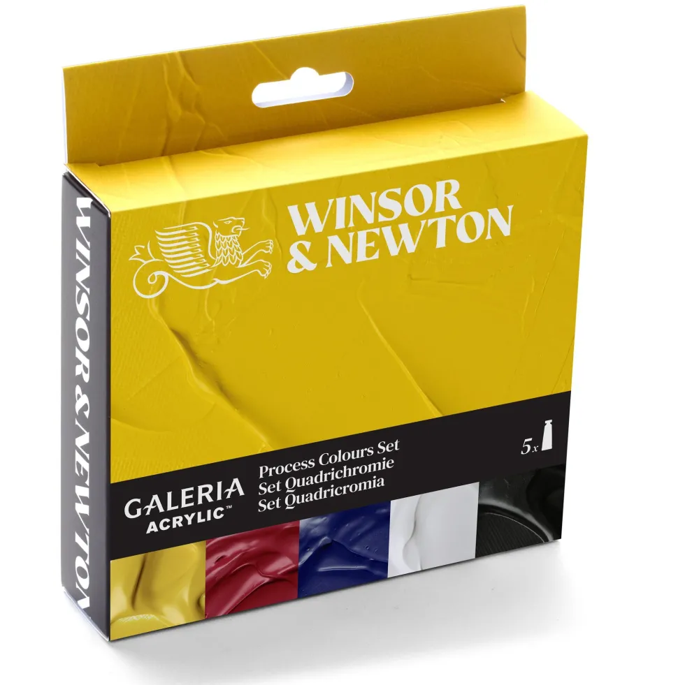 Zestaw farb akrylowych Galeria - Winsor & Newton - CMYK 6 szt.