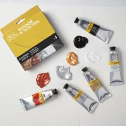 Zestaw farb akrylowych Galeria - Winsor & Newton - Metallic 6 szt.