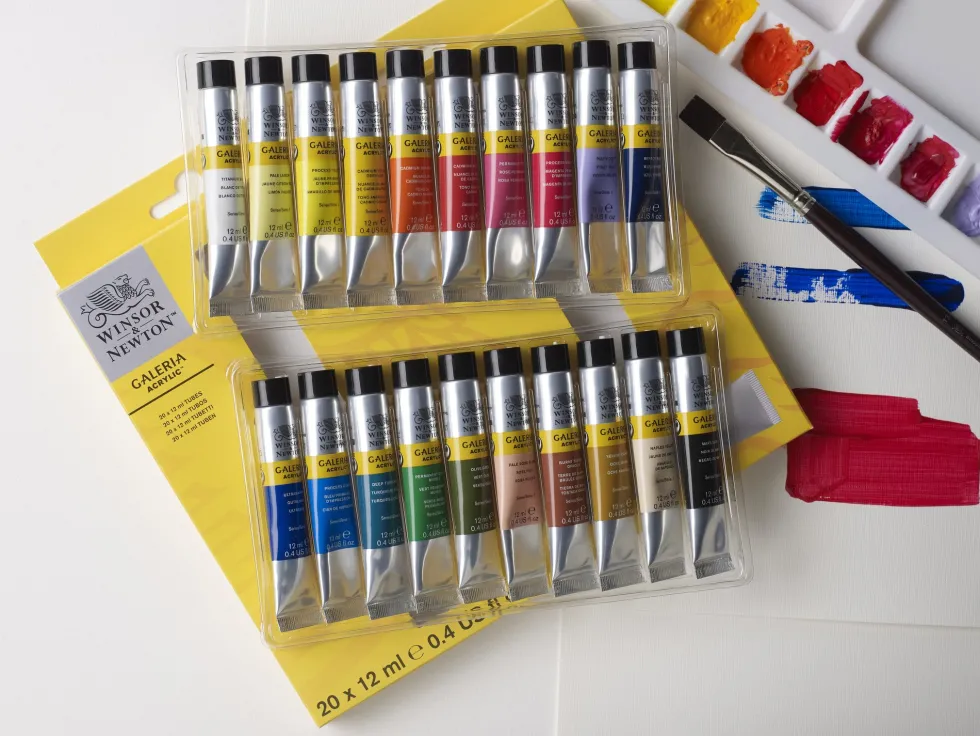 Zestaw farb akrylowych Galeria - Winsor & Newton - 12 ml x 20 szt.