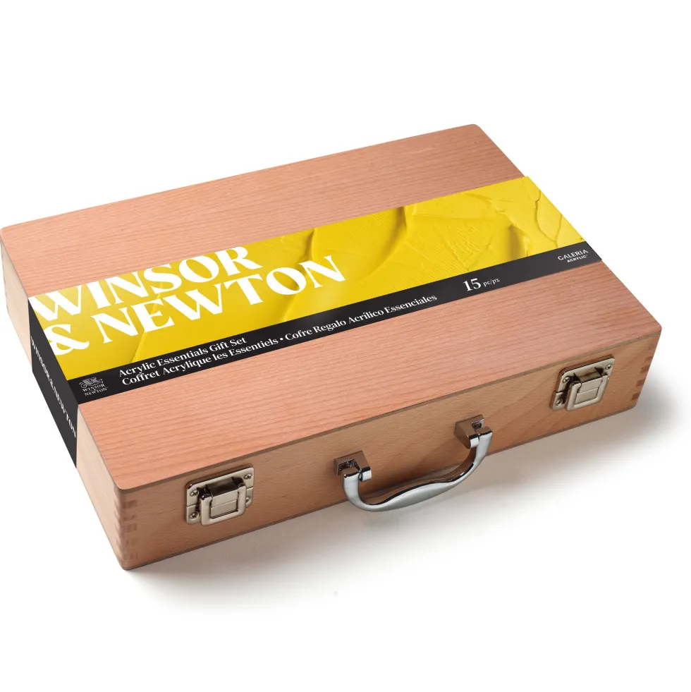 Zestaw farb akrylowych Galeria z akcesoriami - Winsor & Newton - 15 szt.