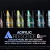 Zestaw farb akrylowych Iridescence Acrylic - Holbein - Chroma Pearl, 8 kolorów x 5 ml