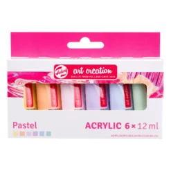 Zestaw farb akrylowych, Pastel - Talens Art Creation - 6 kolorów x 12 ml