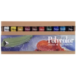 Zestaw farb akrylowych Polycolor - Maimeri - 10 kolorów x 20 ml