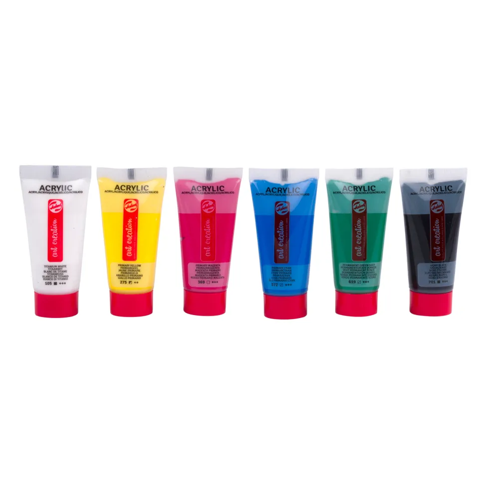 Zestaw farb akrylowych, Primary - Talens Art Creation - 6 kolorów x 12 ml
