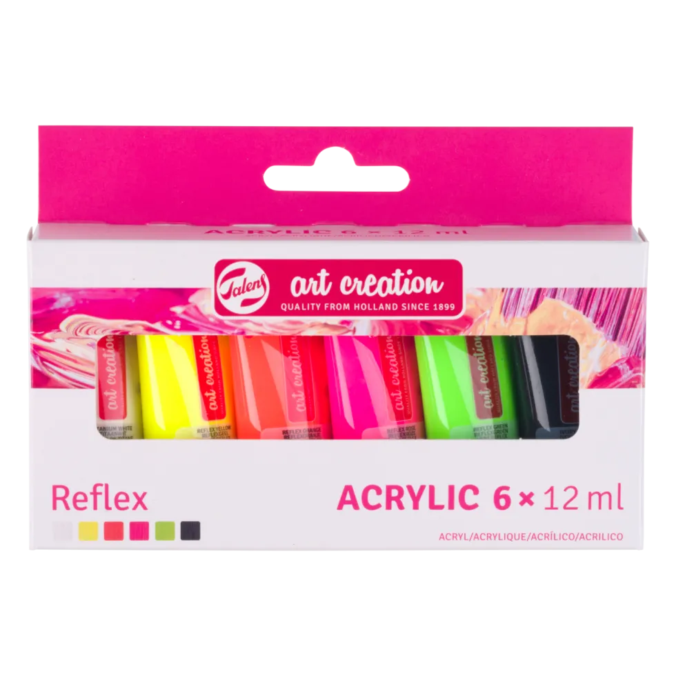 Zestaw farb akrylowych Reflex - Talens Art Creation - 6 kolorów x 12 ml