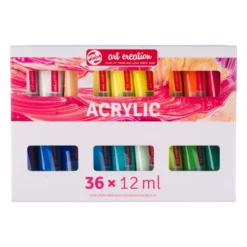 Zestaw farb akrylowych - Talens Art Creation - 36 kolorów x 12 ml