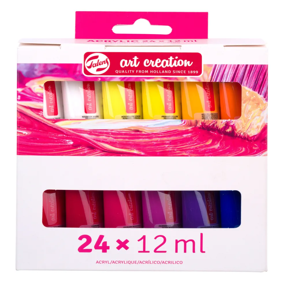 Zestaw farb akrylowych - Talens Art Creation - 24 kolory x 12 ml