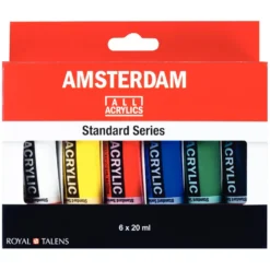 Zestaw farb akrylowych w tubkach - Amsterdam - 6 kolorów x 20 ml