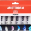 Zestaw farb akrylowych w tubkach - Amsterdam - perłowe, 6 kolorów x 20 ml
