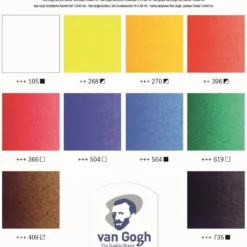Zestaw farb akrylowych w tubkach - Van Gogh - 10 kolorów x 40 ml
