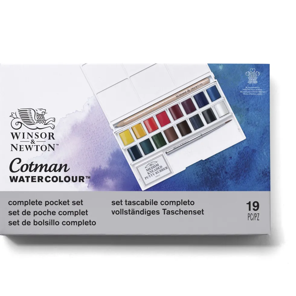 Zestaw farb akwarelowych Cotman Deluxe - Winsor & Newton - 16 kolorów