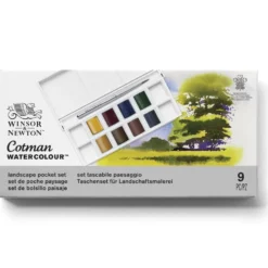 Zestaw farb akwarelowych Cotman Landscape - Winsor & Newton - 8 kolorów