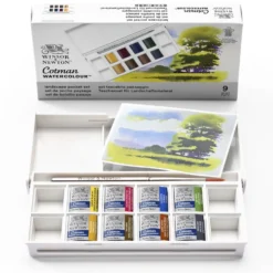 Zestaw farb akwarelowych Cotman Landscape - Winsor & Newton - 8 kolorów