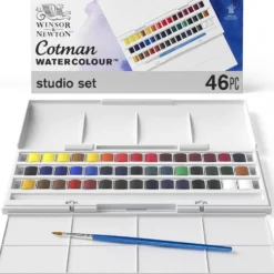 Zestaw farb akwarelowych Cotman Studio - Winsor & Newton - 45 szt.