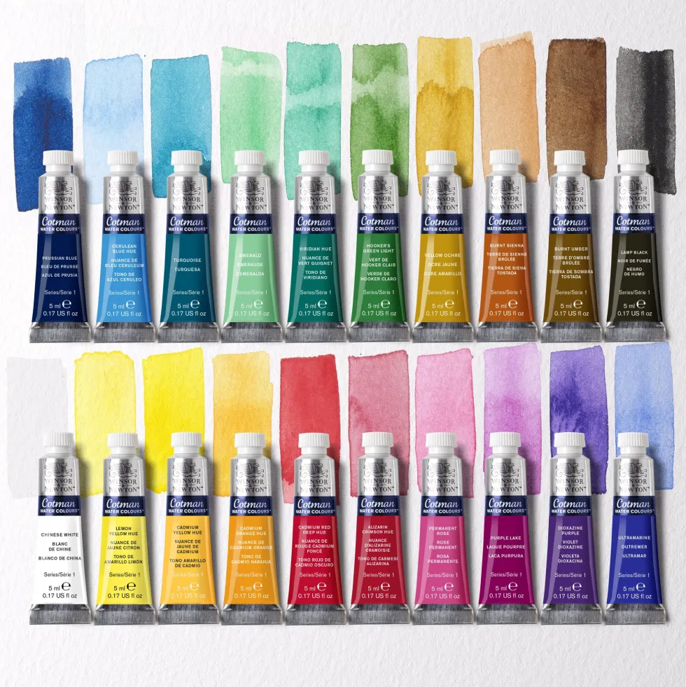 Zestaw farb akwarelowych Cotman - Winsor & Newton - 20 kolorów x 5 ml