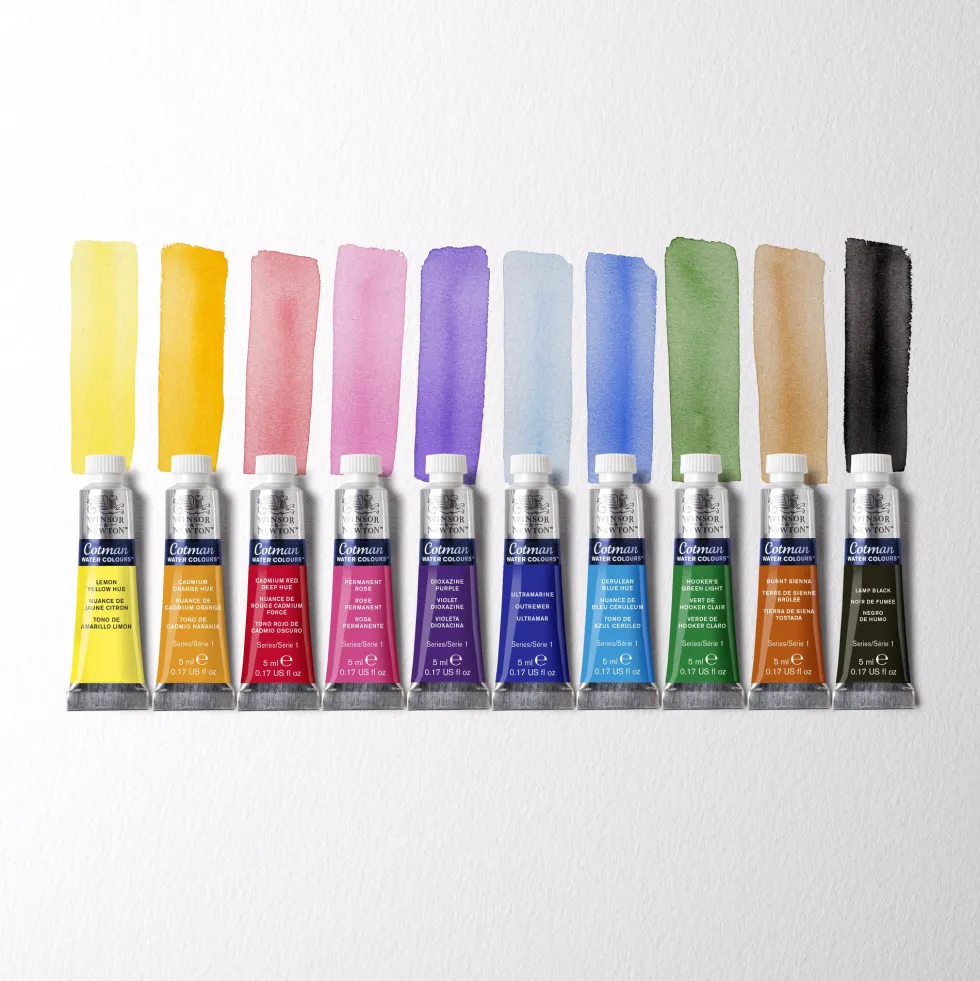 Zestaw farb akwarelowych Cotman - Winsor & Newton - 10 kolorów x 5 ml