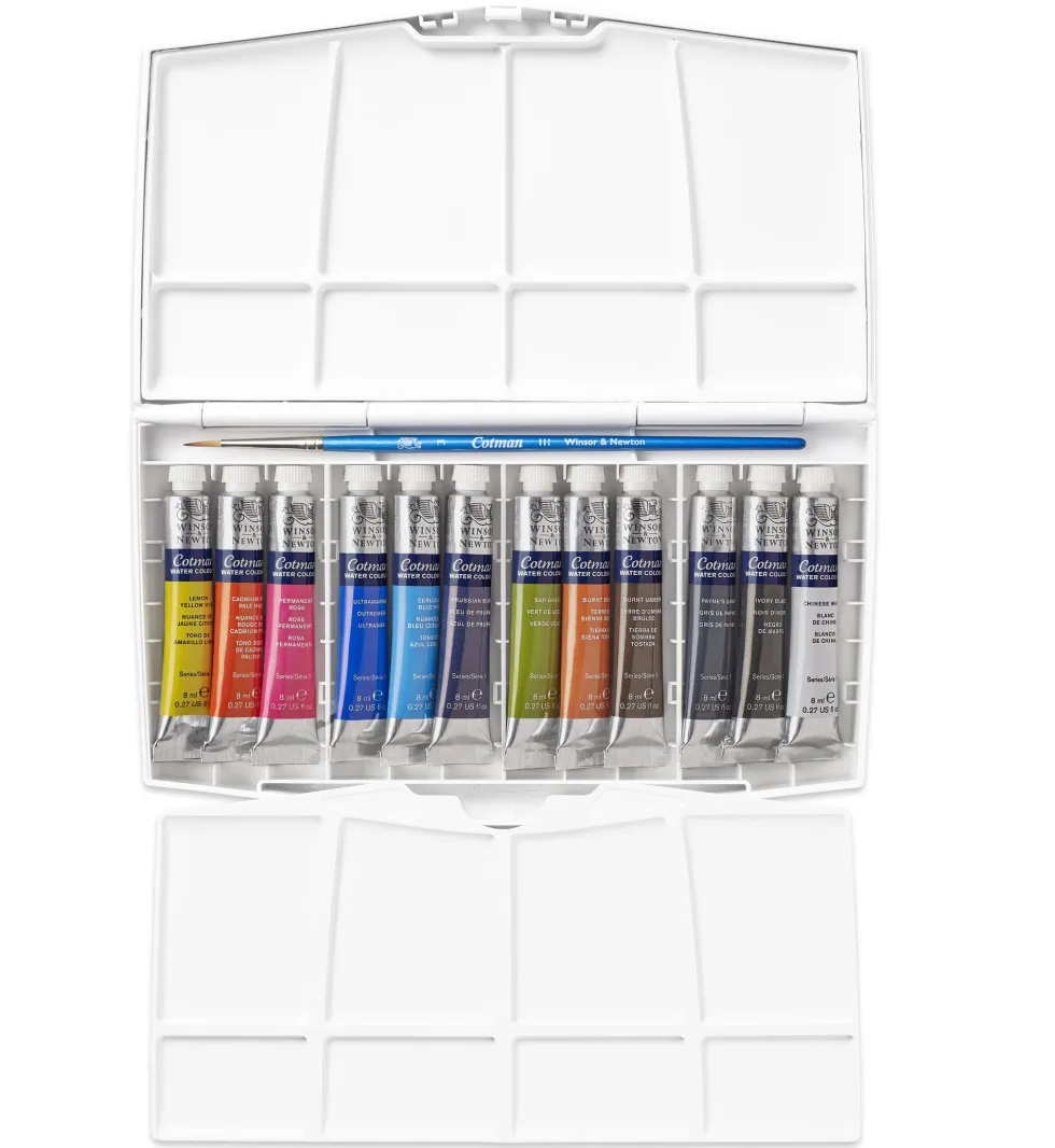 Zestaw farb akwarelowych Cotman w tubkach, Travel Set - Winsor & Newton - 13 szt.