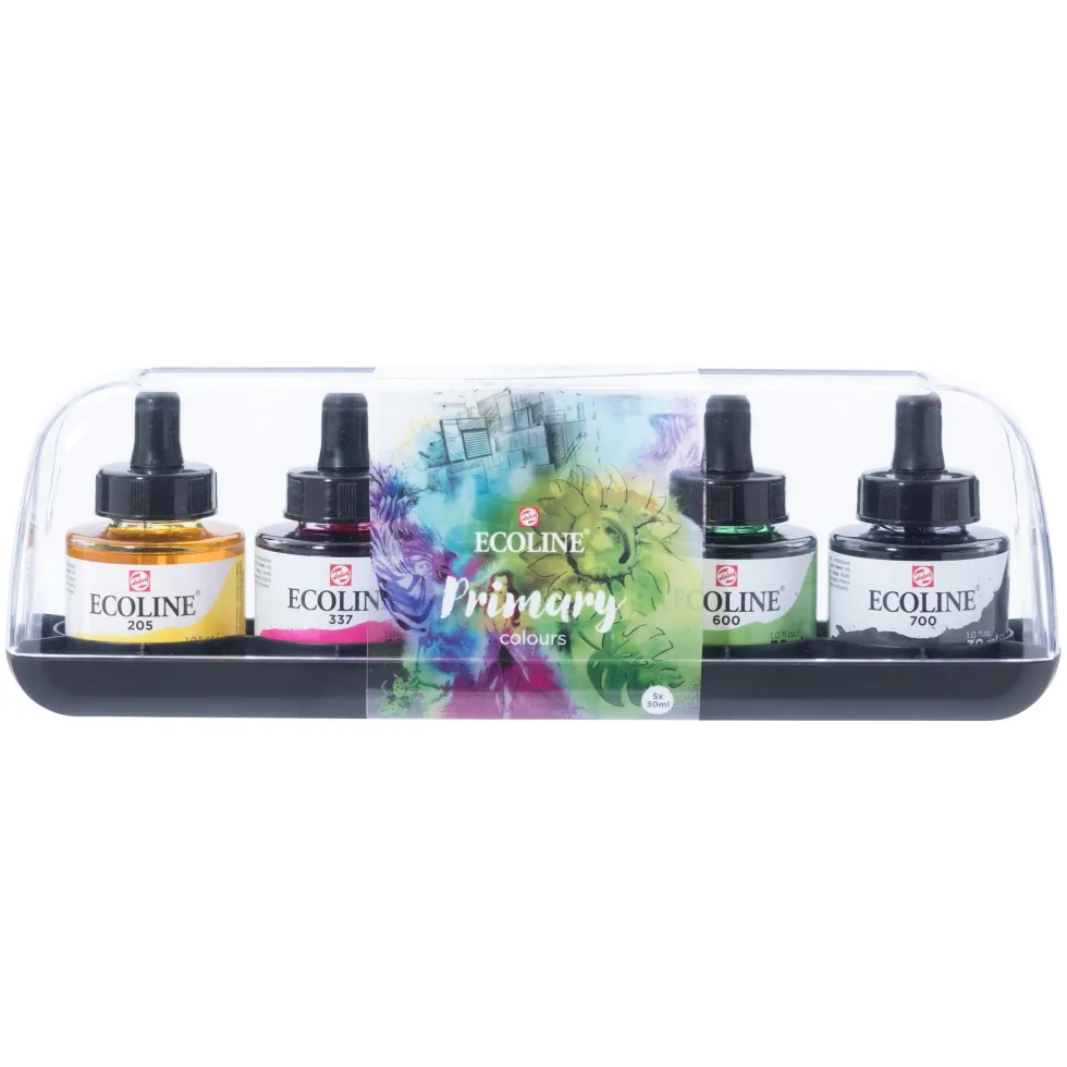 Zestaw farb akwarelowych Ecoline - Talens - Primary, 5 kolorów x 30 ml