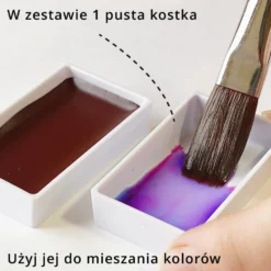 Zestaw farb akwarelowych Gansai Tambi Granulating - Kuretake - 5 kolorów