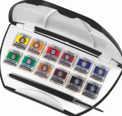 Zestaw farb akwarelowych Luxury Pocket Box w etui - Rembrandt - 12 kolorów