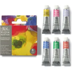 Zestaw farb akwarelowych Professional Floral - Winsor & Newton - 6 kolorów x 5 ml