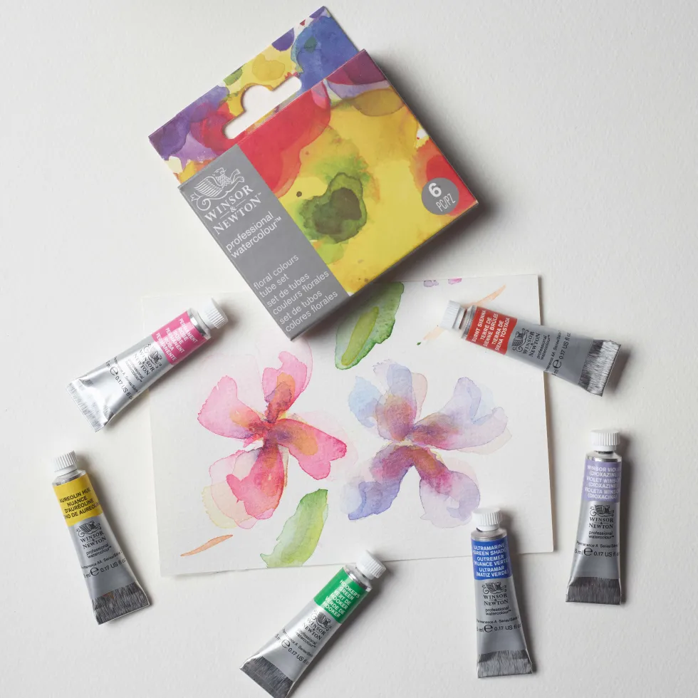 Zestaw farb akwarelowych Professional Floral - Winsor & Newton - 6 kolorów x 5 ml