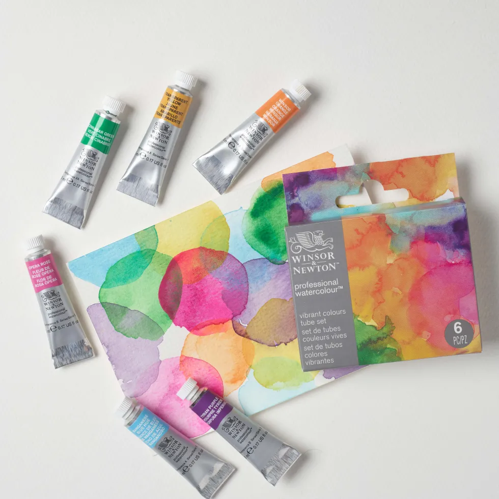 Zestaw farb akwarelowych Professional Vibrant - Winsor & Newton - 6 kolorów x 5 ml