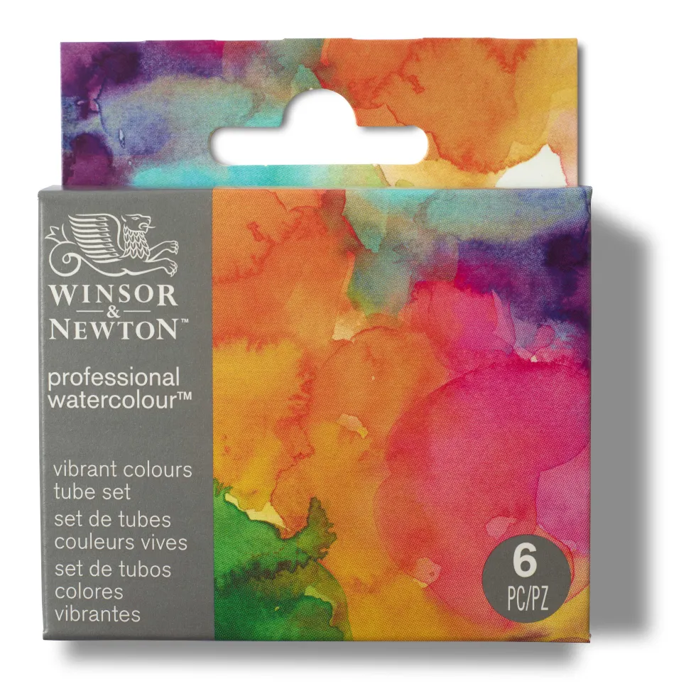 Zestaw farb akwarelowych Professional Vibrant - Winsor & Newton - 6 kolorów x 5 ml