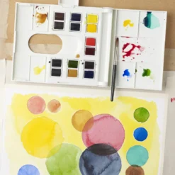 Zestaw farb akwarelowych Professional w półkostkach - Winsor & Newton - 15 kolorów