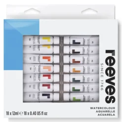 Zestaw farb akwarelowych - Reeves - 18 kolorów x 12 ml