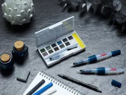 Zestaw farb akwarelowych Tinted Charcoal Paint Pan Set - Derwent - 12 kolorów