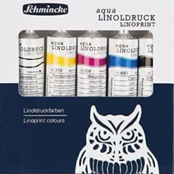 Zestaw farb do linorytu Aqua Linoprint - Schmincke - 5 kolorów x 20 ml