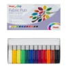 Zestaw farb do tkanin Fabric Fun - Pentel - 12 kolorów x 6 ml