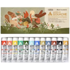 Zestaw farb gwaszy Acryla Gouache - Holbein - Rebecca Green 12 kolorów x 20 ml