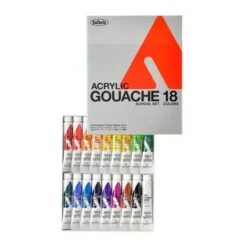 Zestaw farb gwaszy Acryla Gouache School Set - Holbein - 18 kolorów x 12 ml