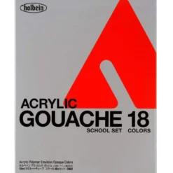 Zestaw farb gwaszy Acryla Gouache School Set - Holbein - 18 kolorów x 12 ml