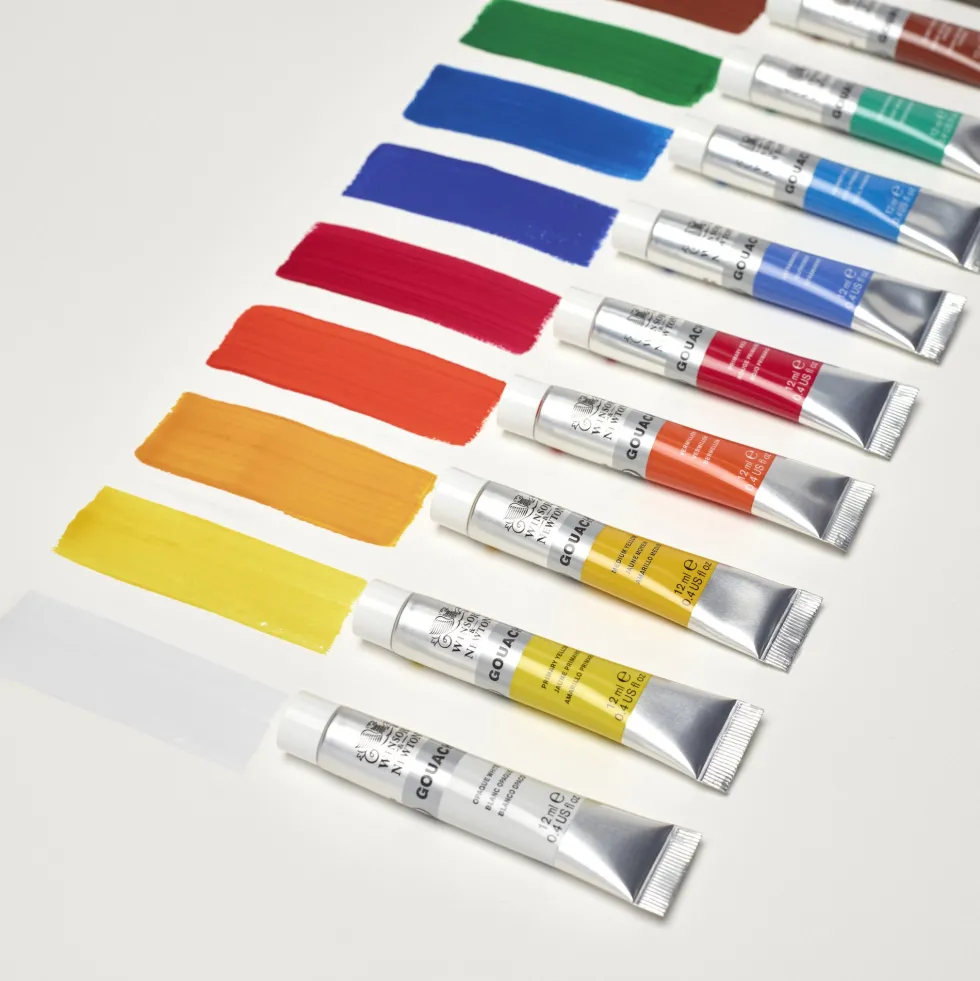 Zestaw farb gwaszy - Winsor & Newton - 10 kolorów x 12 ml