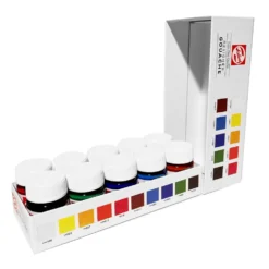 Zestaw farb gwaszy w słoiczkach - Talens - 10 kolorów x 16 ml