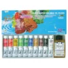 Zestaw farb olejnych Duo Aqua Oil + olej lniany - Holbein - 10 kolorów x 10 ml