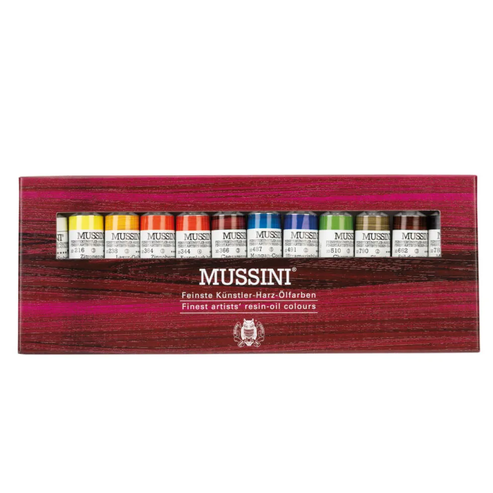 Zestaw farb olejnych Mussini - Schmincke - 12 kolorów x 15 ml