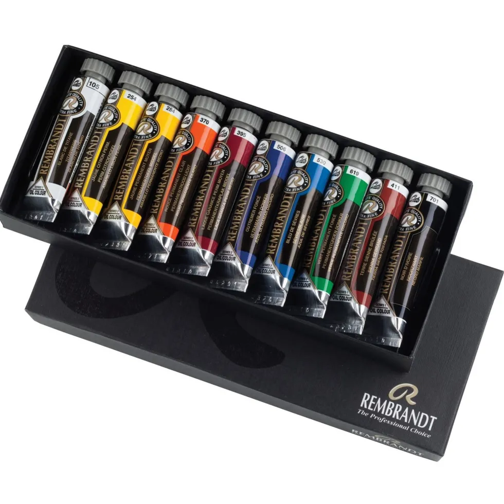Zestaw farb olejnych - Rembrandt - 10 kolorów x 15 ml