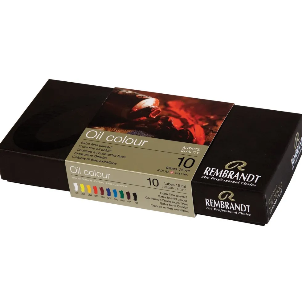 Zestaw farb olejnych - Rembrandt - 10 kolorów x 15 ml